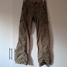 Khaki Green Minga London cargo trousers size 24 uk 4