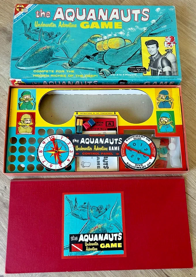 Vintage 1961 Transogram The Aquanauts Board Game #3824~Complete Excellent RARE - Image 2 of 4