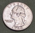 USA - 1964-P - Silver Washington Quarter - FREE SHIP