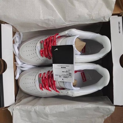 Size 6 - Nike Air Force 1 x Supreme Low Box Logo - White for Size 6 - Nike Air Force 1 x Supreme Low Box Logo - White for