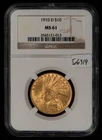 1910-D G$10 Indian Head Gold Eagle - NGC MS 61 - SKU-G6319