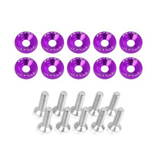 10PCS M6 Aluminum Fender Washer Bolt Kit Engine Bay Screw Dress Up