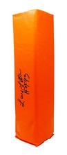 Larry Little DOLPHINS Signed Orange Endzone Football Pylon w/HOF'93 - SCHWARTZ