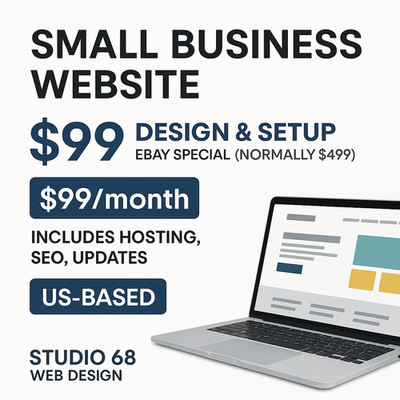 US-Based Modern Website Design for Small Businesses   $99 Setup + $99/Month