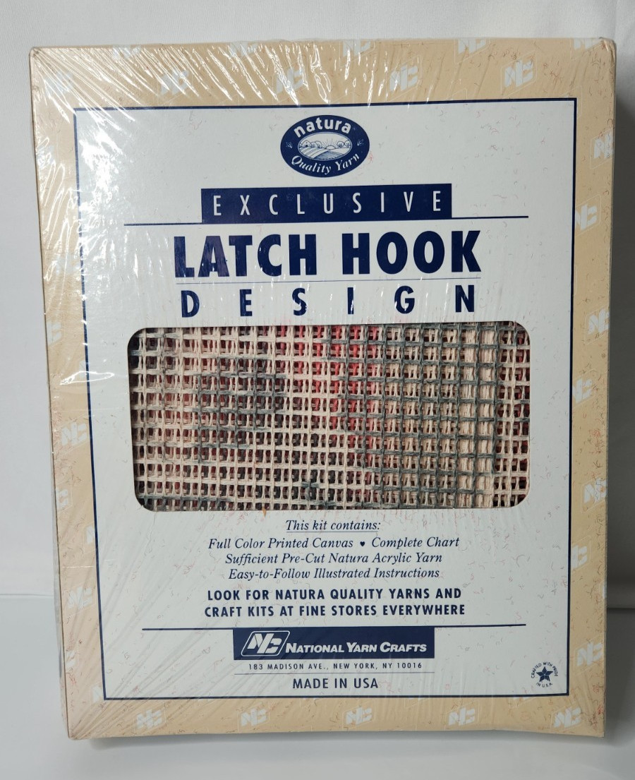 National Yarn Crafts Vintage 1977 R888 Firehouse Pal Latch Hook Kit Damaged Box