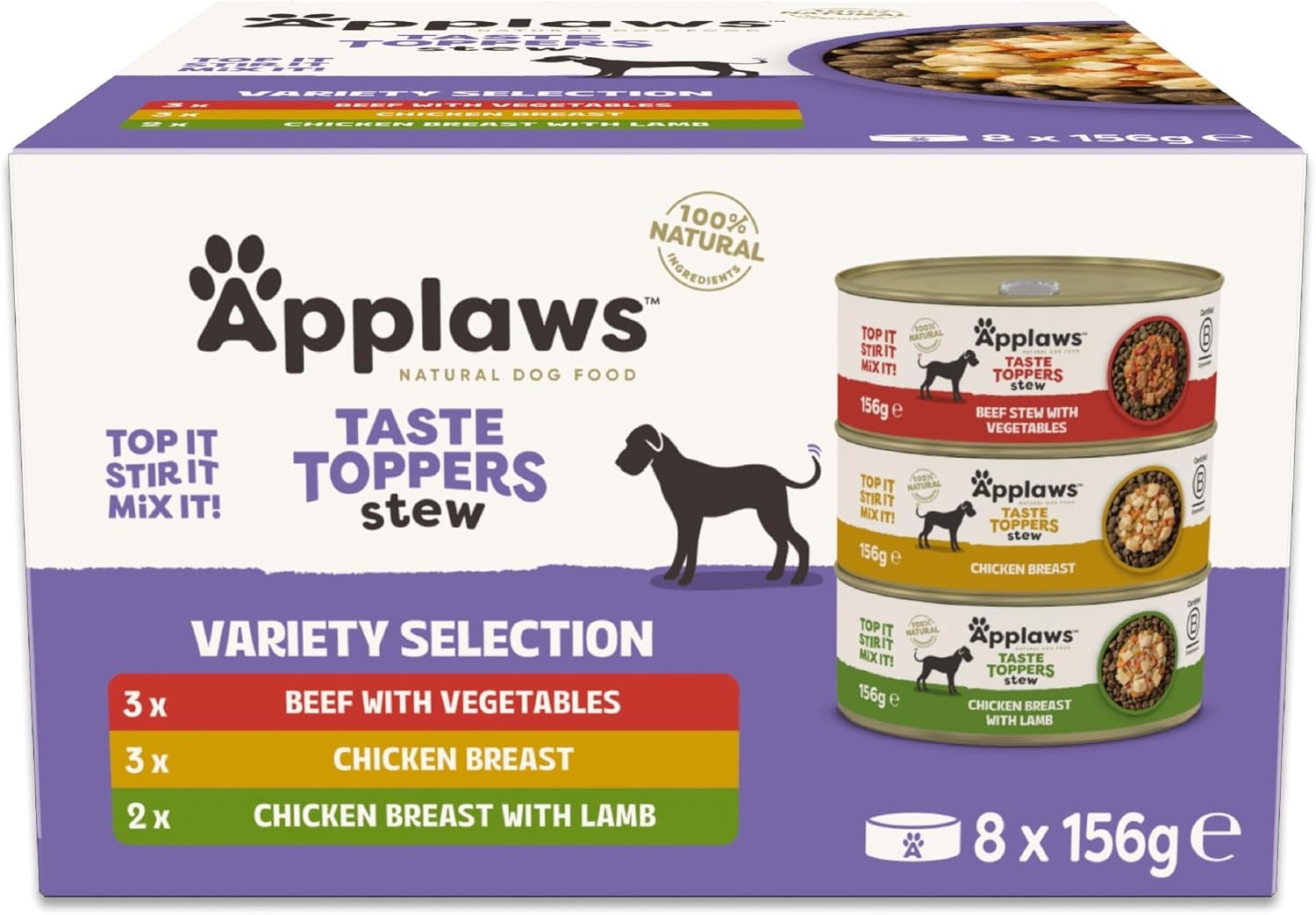 Applaws Natural Wet Dog Food Cans, Variety Selection in Stew - 8 x 156g - Image 4