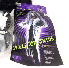 Skeleton Bride Halloween Costume 5 Pc Med/Large