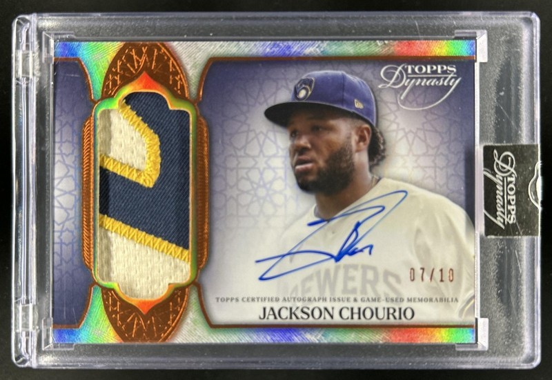 2025 Topps Dynasty Jackson Chourio Patch Auto Autograph #/10 Brewers