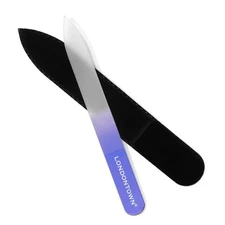LONDONTOWN Lilac Double-Sided Glass Nail File & Care Tool, Professional Grit ...