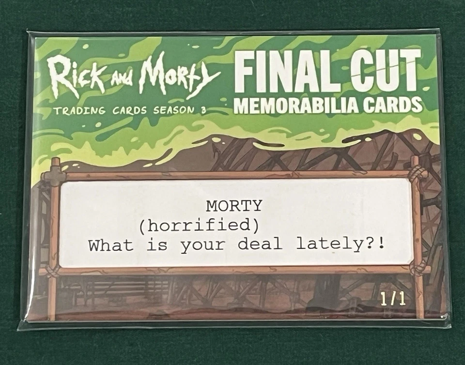 Rick and Morty Cryptozoic Season 3 Final Cut Memorabilia FC135 1/1 Morty - Image 2 of 4