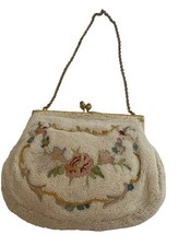 Vintage Women's Beautifully Beaded and Embroidered Evening Bag