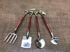 6” Bonsai Ultimate Garden Set, Chrome Stainless Steel Mini Garden Tool Set 4 Pc