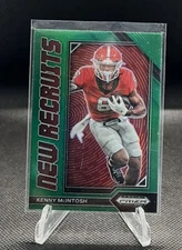 2023 Panini Prizm Draft Picks Kenny McIntosh #NR-14 New Recruits Green Prizm