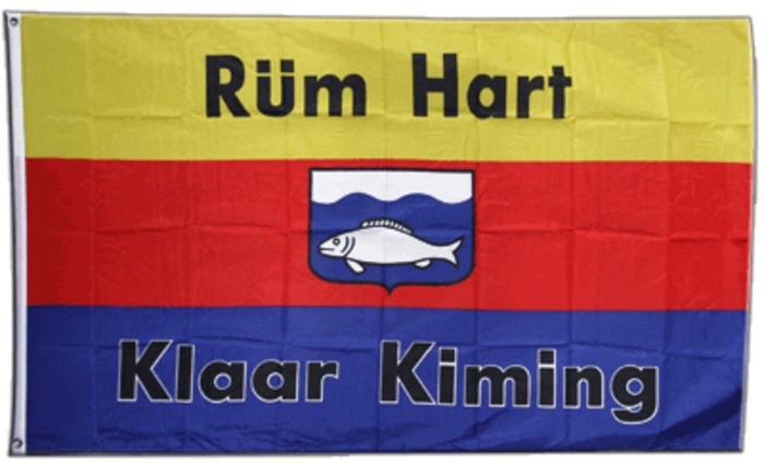 Fahne Deutschland Nordfriesland Rüm Hart klaar Kiming Flagge friesische Hissflag