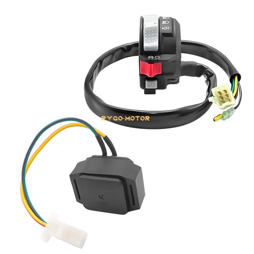 Start Stop Switch & Starter Solenoid Relay for Yamaha Grizzly 600 Kodiak 400 YFM - Foto 3 di 12