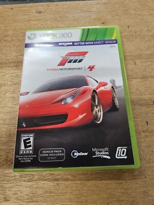 Xbox 360(Kinect Compatible) Forza Motorsport 4 Case, Book, And Install ...
