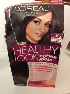 Imperfect Box L Oreal Healthy Look Gloss Hair Color 3g Darkest Golden Brown Ebay