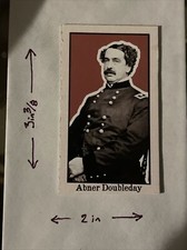 Abner Doubleday Custom 1/1 Trading Card Red Background