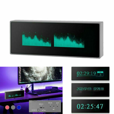 NEW Music Spectrum Display Analog VU Meter VFD Clock Sound Level Indicator MIC
