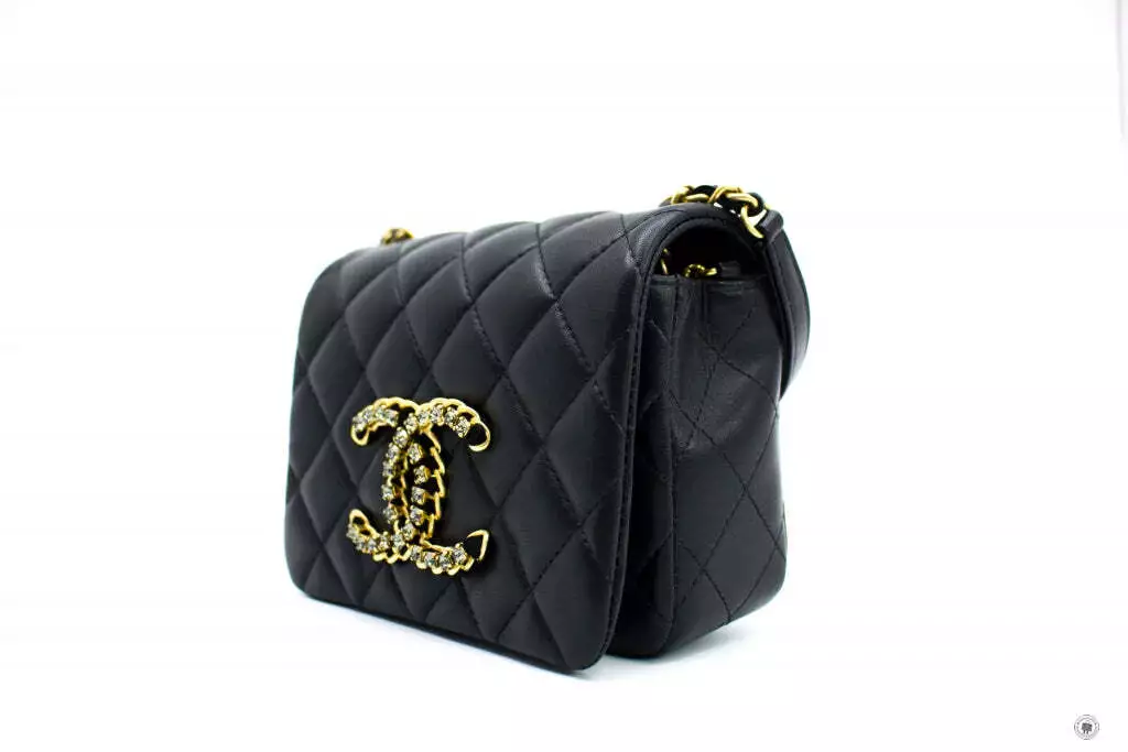 NEW Chanel AS2599B05828 Mini Flap Bag Black / 94305 Lambskin Shoulder Bags  Gbhw