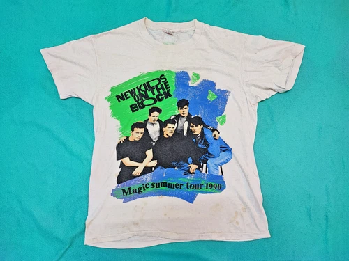 New Kids On The Block NKOTB Magic Summer Tour Concer 1990s vintage concert t-shirt, vintage, single stitch, B+ condition