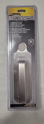 BRINKS Commercial Door Pull Plate with Cylinder Hole, Stainless Steel