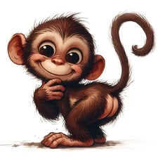 Naughty Monkey Car Sticker - Funny Sticker for Car, Rear Window 18X18 cm