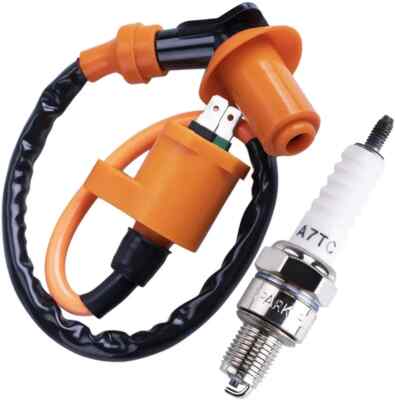 NEW  Ignition Coil + Spark plug Kymco Agility 50 Zeta Jialing Ludix Fym Baotion