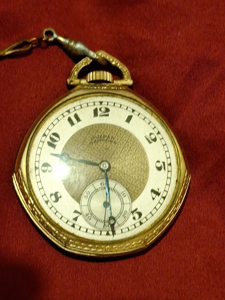 1919 Dueber Hampden 7 Jewel 14K Gold Filled Model 5 Openface Pocket Watch - Image 4 of 4