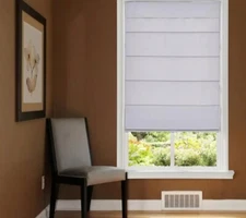 Dove Gray Cordless Blackout Lined Fabric Roman Shade 34” X 64” RSGG3464