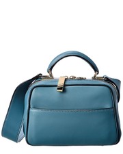 Valextra Serie S Small Leather Shoulder Bag Women's Blue