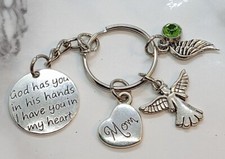 "God has you in His hands..." Memorial Keyring Sympathy Funeral Gift