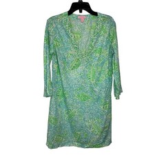 Lilly Pulitzer courtney tunic dress women sz S colorful beachy coastal preppy