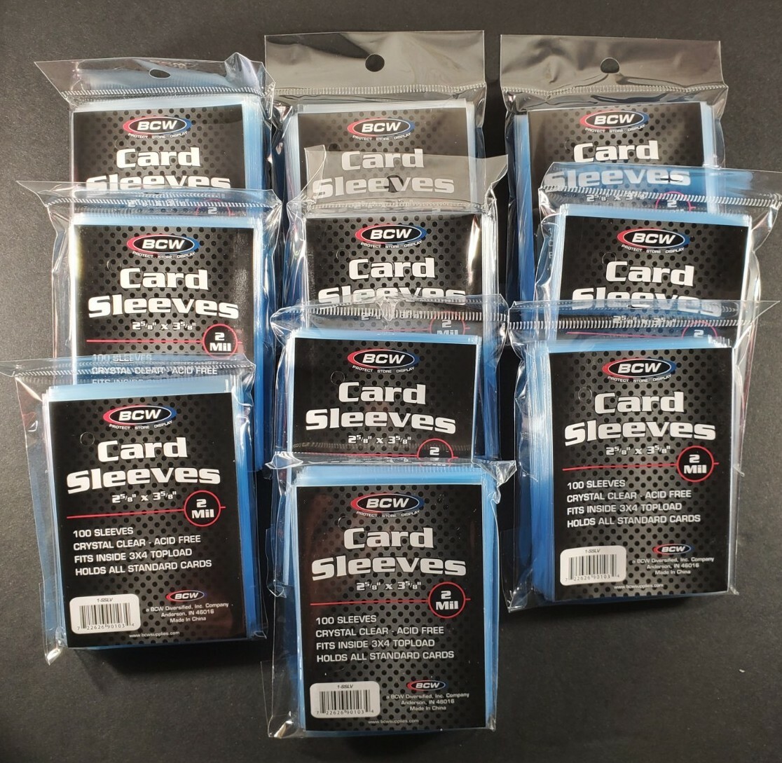 Penny Sleeves Trading Cards 100 Count BCW 1000 Count Penny Sleeves - Clear 2 5/8 X 3 5/8 Card Protectors For Sports & Trading Cards Penny Sleeves Trading Cards 100 Count BCW 1000 Count Penny Sleeves - Clear 2 5/8 X 3 5/8 Card Protectors For Sports & Trading Cards