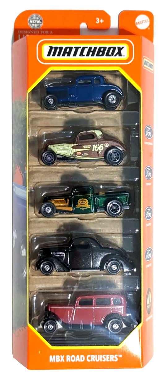 2024 Matchbox 5-Pack Road Cruisers: '32 33 36 Ford Coupe '35