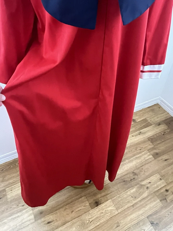 Vintage Victor Costa at Home Women's L Maxi Dress Kaftan Muumuu Sailor Nautical - Image 3 of 4