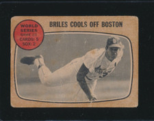 1968 Topps Venezuela Briles Cools Off Boston World Game Series #3 LG CENTERED