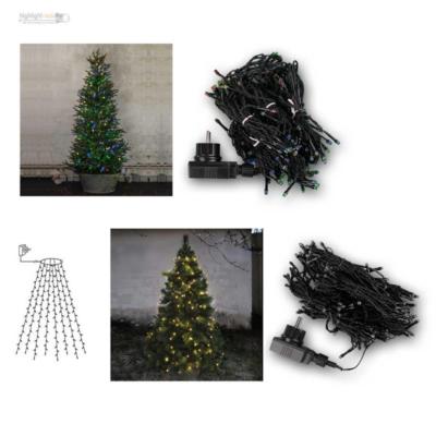 Lichterkette für Weihnachtsbaum 160 LED 8 Stränge Baumvorhang IP44 Innen & Außen
