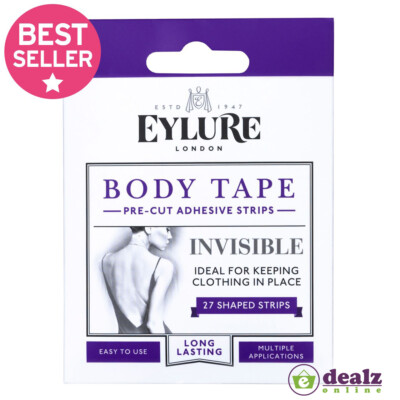Eylure Body Tape 27 vorgeschnitten unsichtbar geformte Klebestreifen Tücher Mode