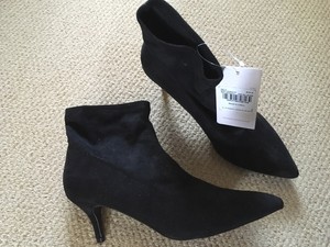 black suede kitten heel boots