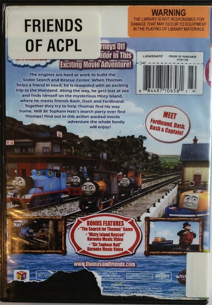 Thomas & Friends Misty Island Rescue DVD | eBay