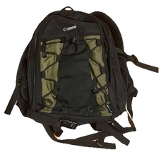 Canon Deluxe Camera Backpack 200EG Bag Green w/ Padded Dividers  Nice!!