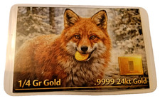 THE GOLD FOX 0,017 GRAMMI LINGOTTO ORO 24K CARTE REGALO INVESTIMENTO