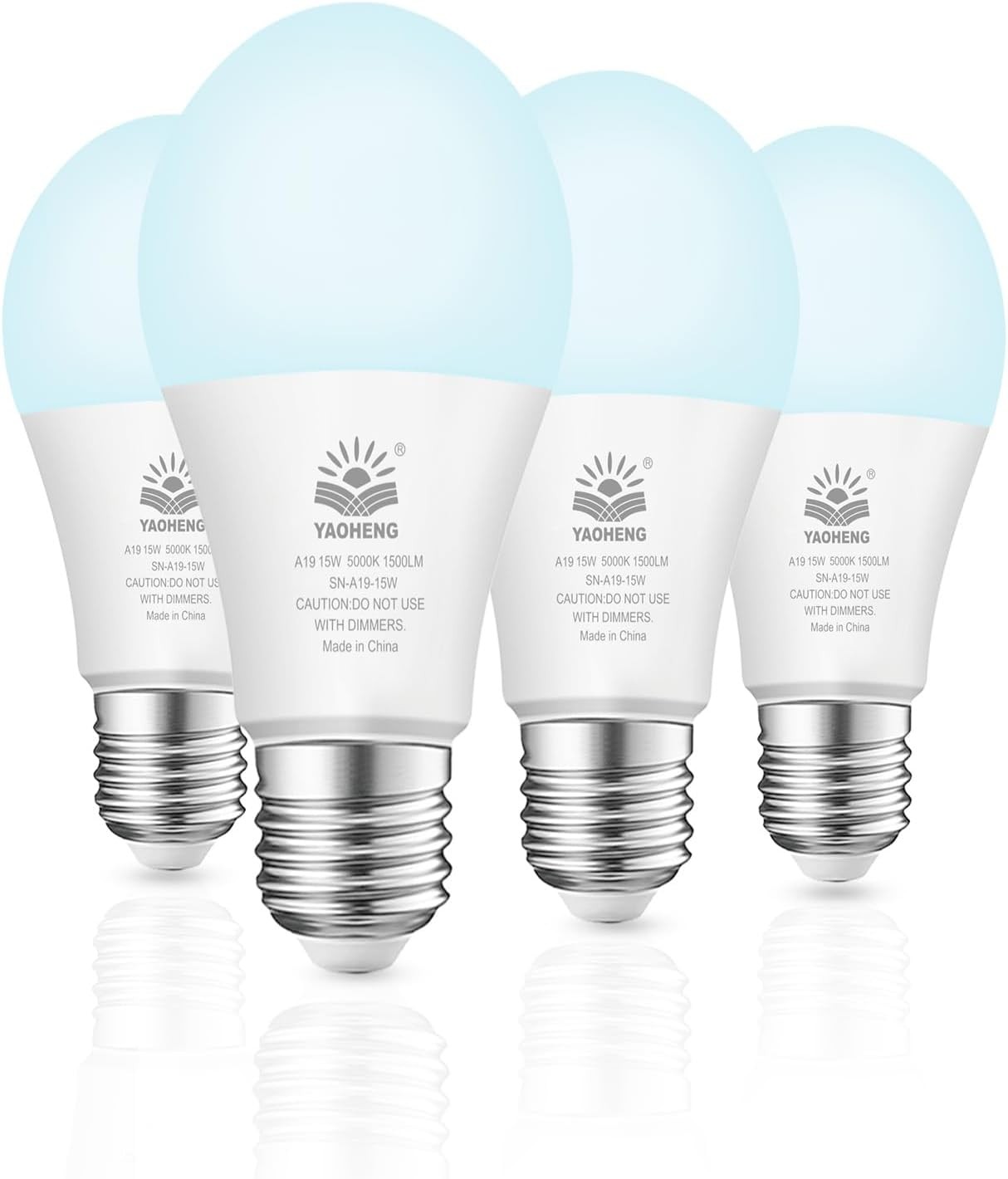 A19 LED Light Bulb, 100 Watt Equivalent LED Bulbs, 5000K Day