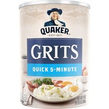 3x Quaker Grits Quick 5 Minute Original Breakfast Porridge Cooking Bulk Lot 24oz