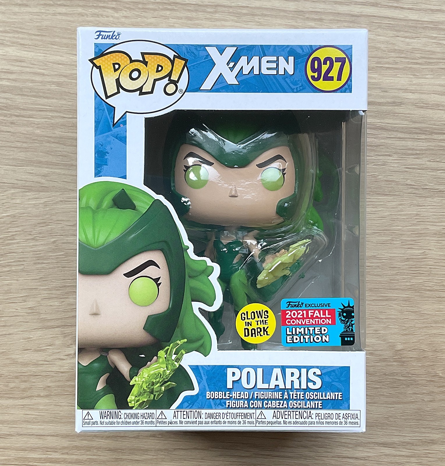 Funko Pop Marvel X-Men Polaris Gitd Nycc #927 + Protector Gratis