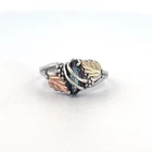 Vintage Black Hills Gold Sterling Silver 925 12k Alexandrite Ring Size 8.25