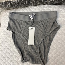 Steve Madden Women's Panties Ribbed High Waisted Brief Panty Underwear New