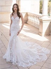 ELYSEE By Enzoani Lace Wedding Dress - Size 6