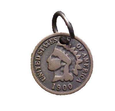 1900 Indian Cent - Holed for Jewelry - Very Nice Gift Item - c7015xux